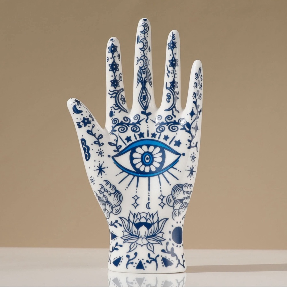 Decorative Evil Eye Hand Jewelry Holder - Picture 2 of 4